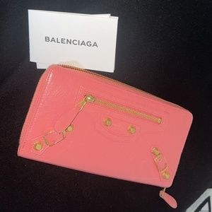 Pink Balenciaga wallet